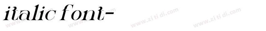 italic font字体转换